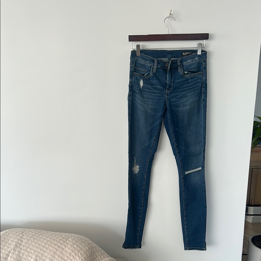 Blank NYC Blue Skinny Distressed Jeans